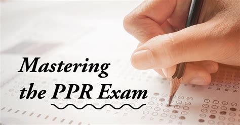 what is the ppr exam